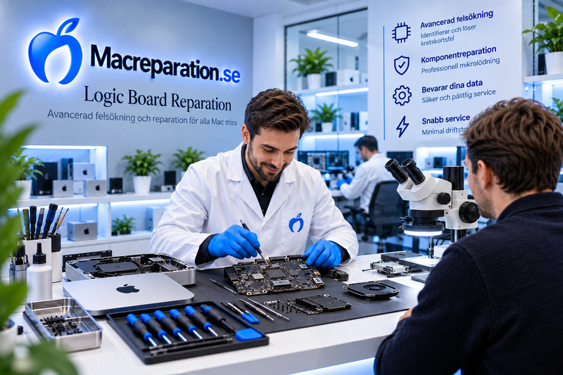 Mac Mini moderkortsreparation